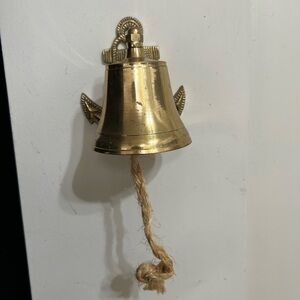 Vintage style ship bell made of brass with anchor hook on back$100 or best offer